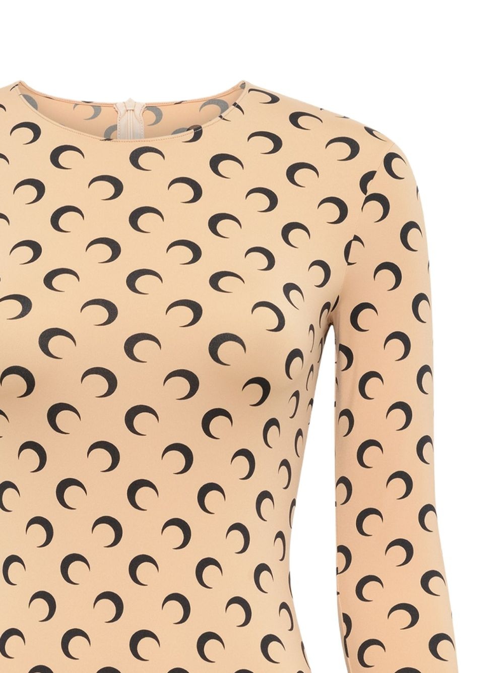 crescent-moon printed playsuit - 2