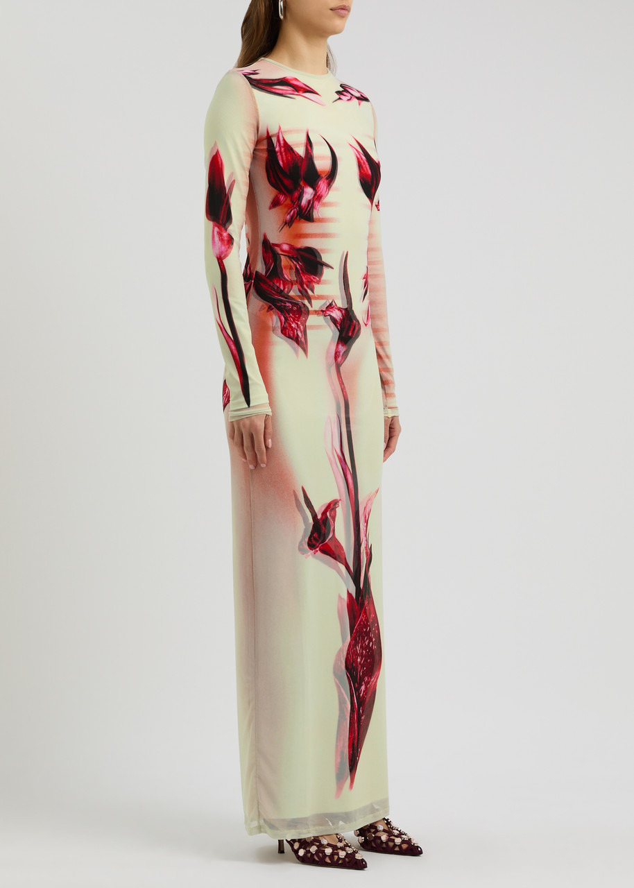 Jean Paul Gaultier Printed Stretch-tulle Maxi Dress - 2