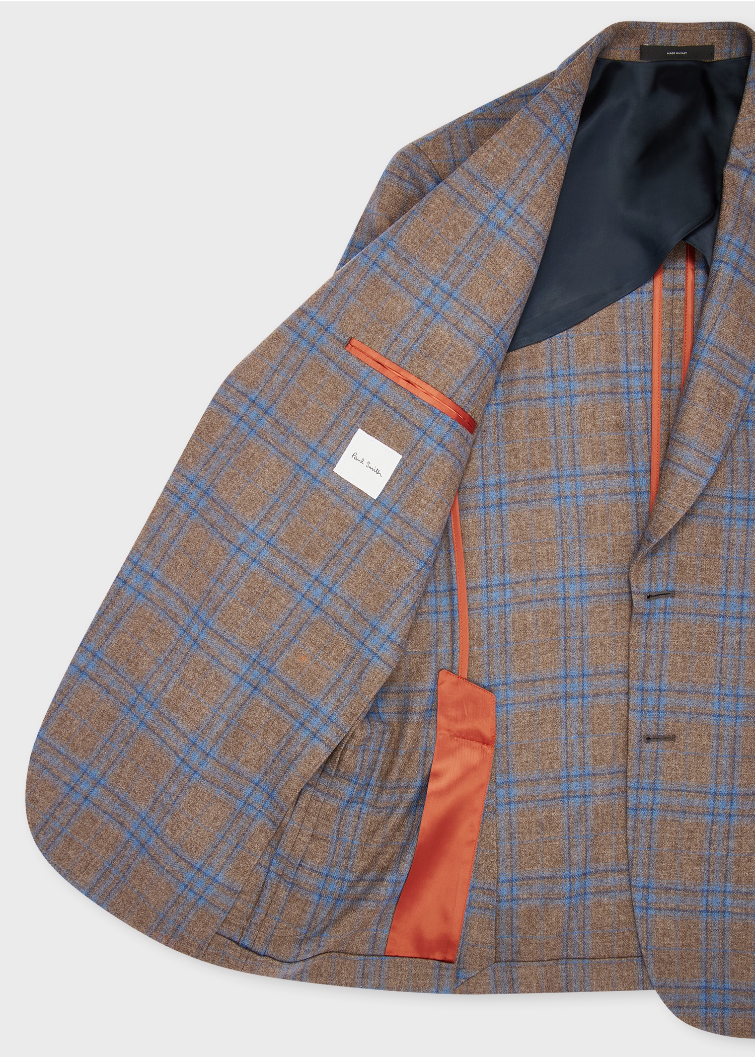 Brown Check Wool-Cashmere Buggy-Lined Blazer - 4