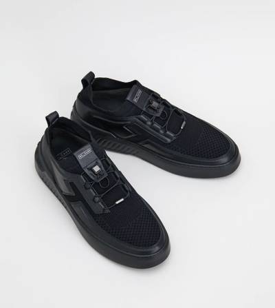 Tod's NO_CODE X IN LEATHER AND HIGH TECH FABRIC - BLACK outlook