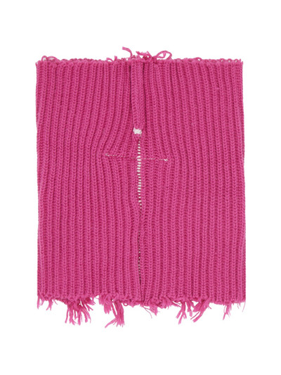 MM6 Maison Margiela Pink Ribbed Scarf outlook