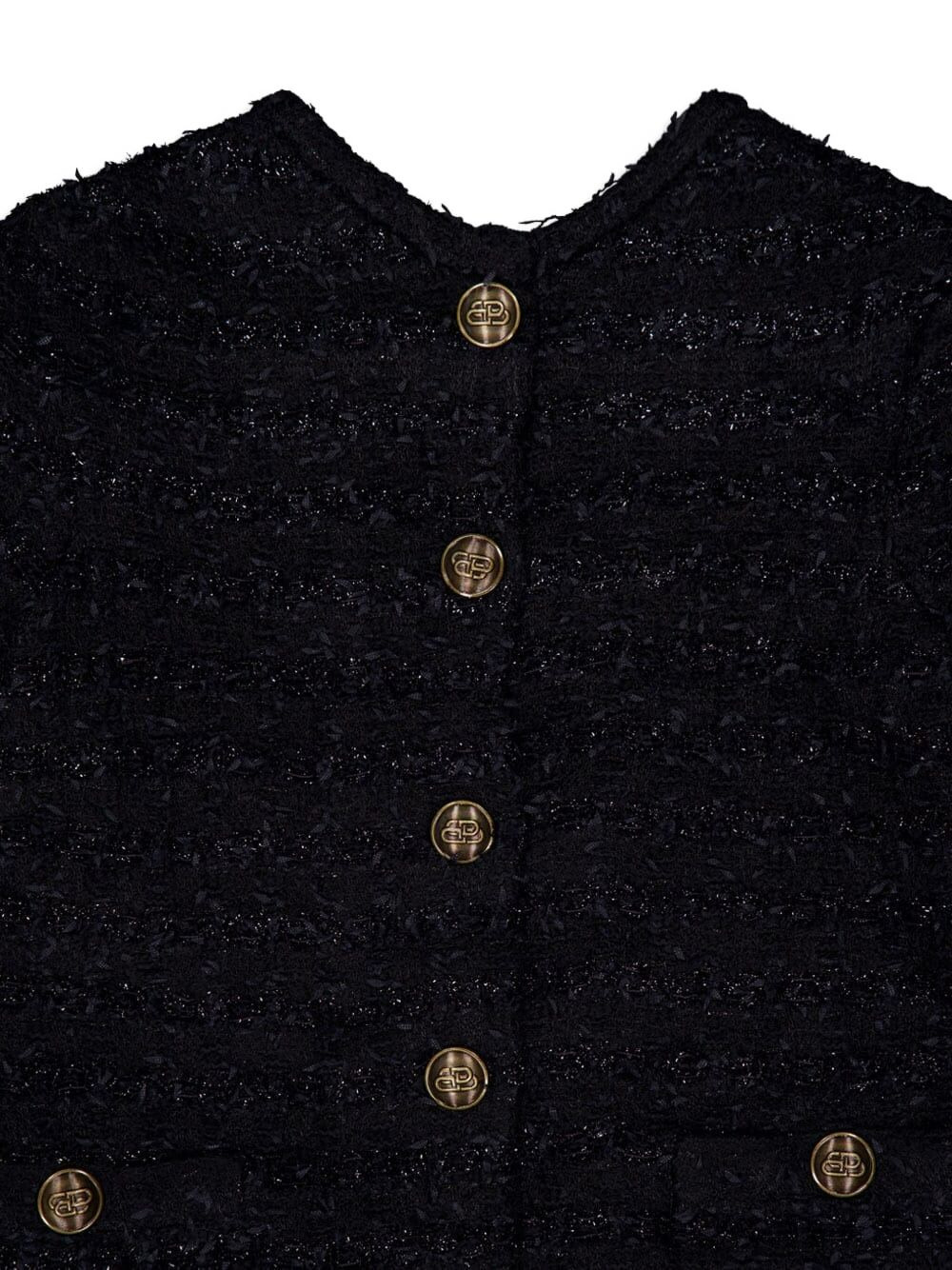 tweed button-back blouse - 5