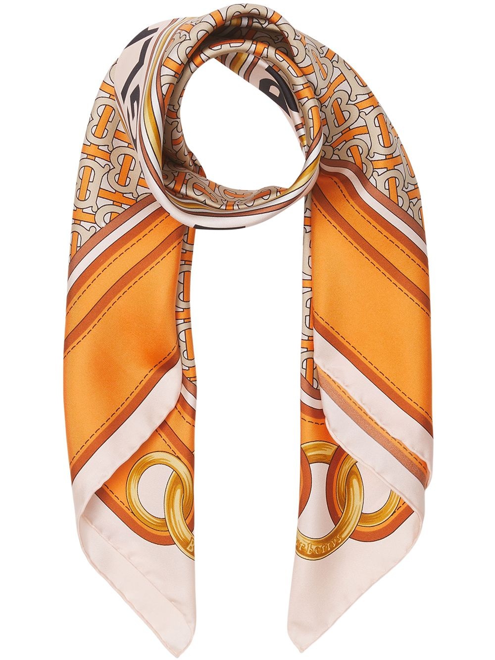 montage-print silk scarf - 4