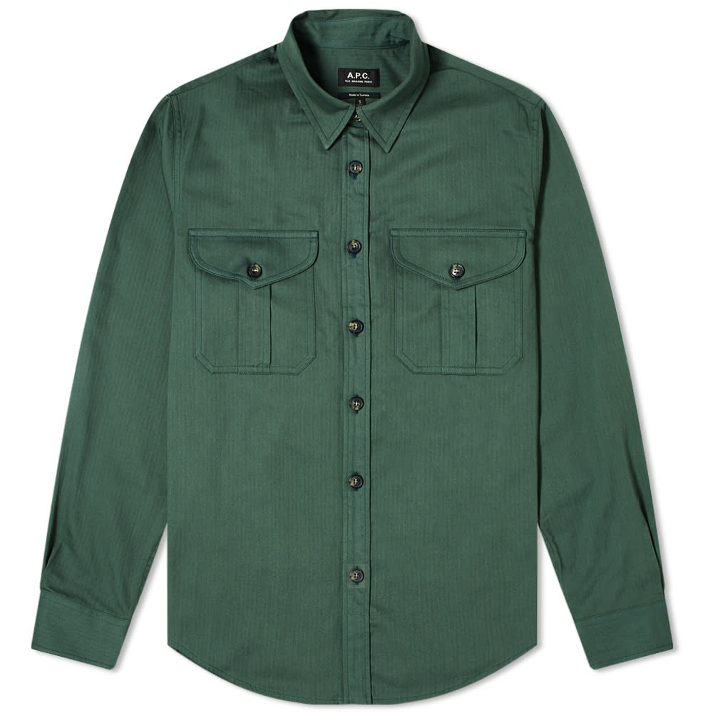 A.P.C. Breton Herringbone Overshirt - 1