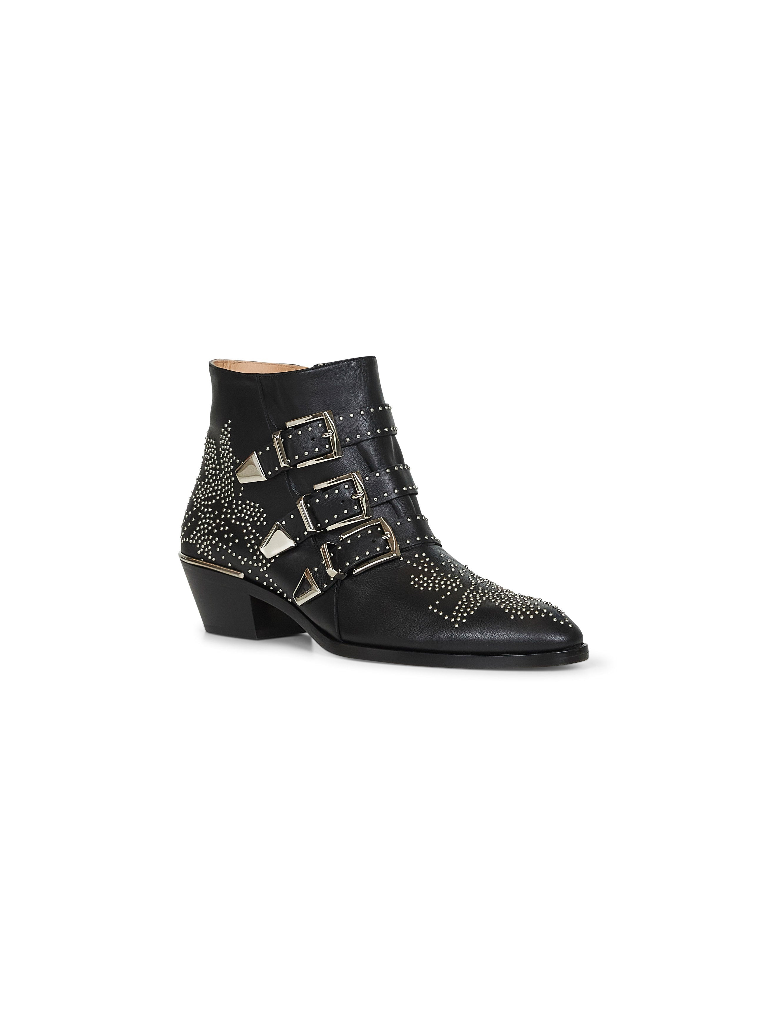 Chloé Women Black Nappa Leather Susanna Ankle Boots - 2