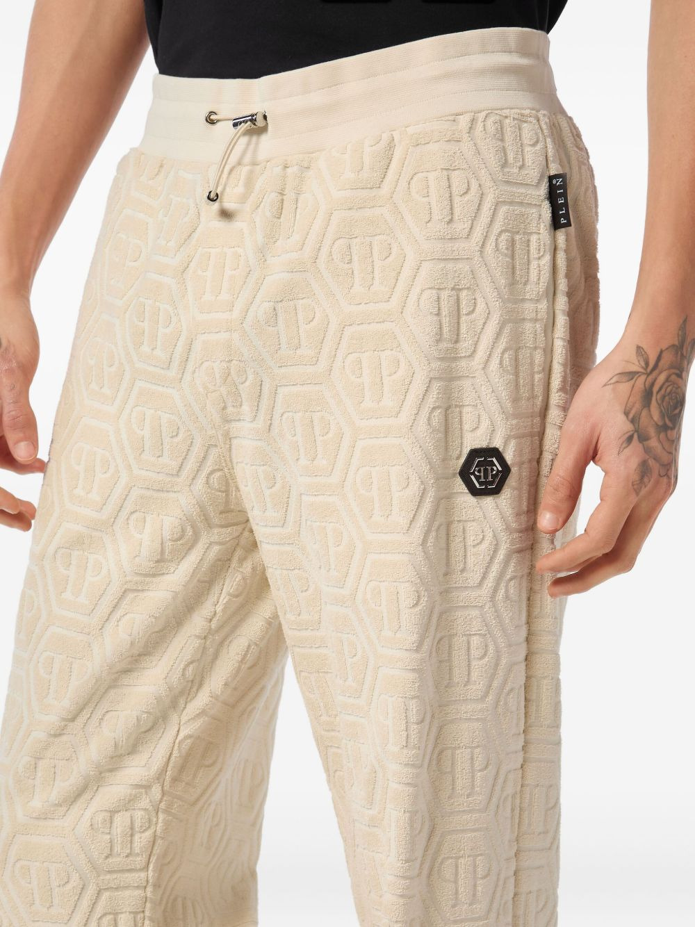 jacquard straight-leg trousers - 4