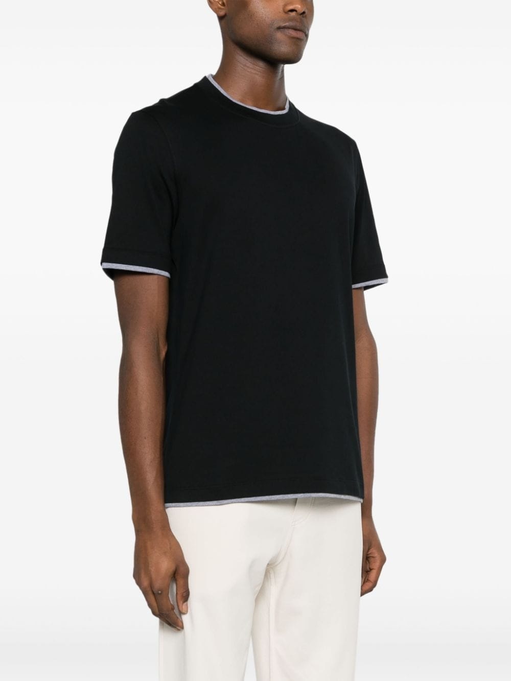 layered-effect T-shirt - 3