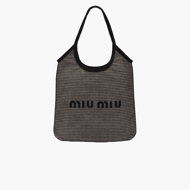 Raffia and linen tote bag - 2