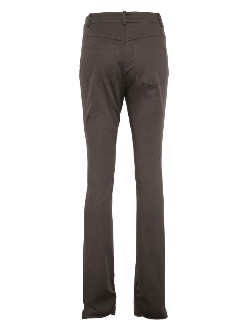LOW CLASSIC slit hem slim-fit pants outlook