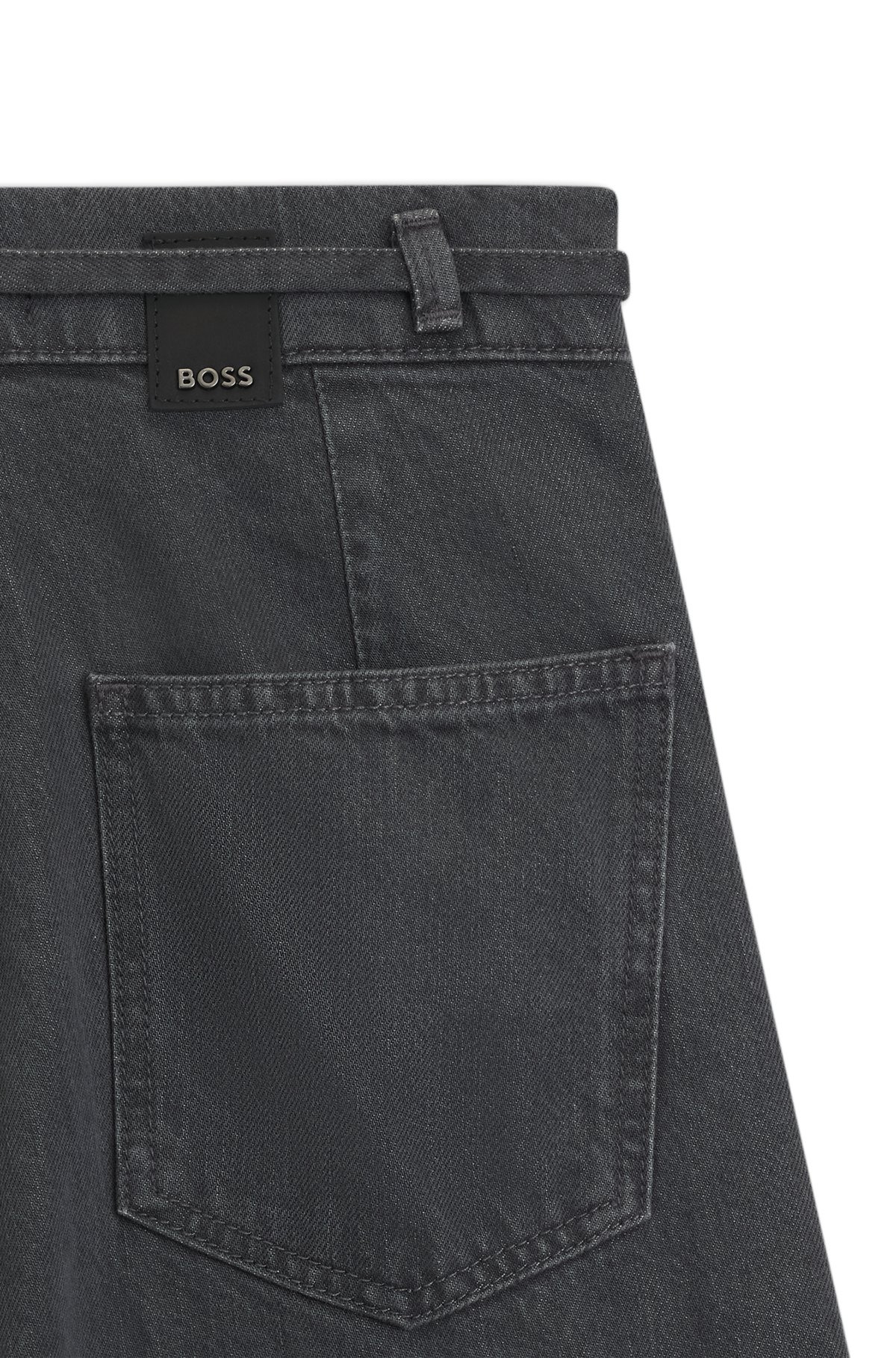 WIDE-LEG BELTED JEANS WITH FRONT PLEATS - 6