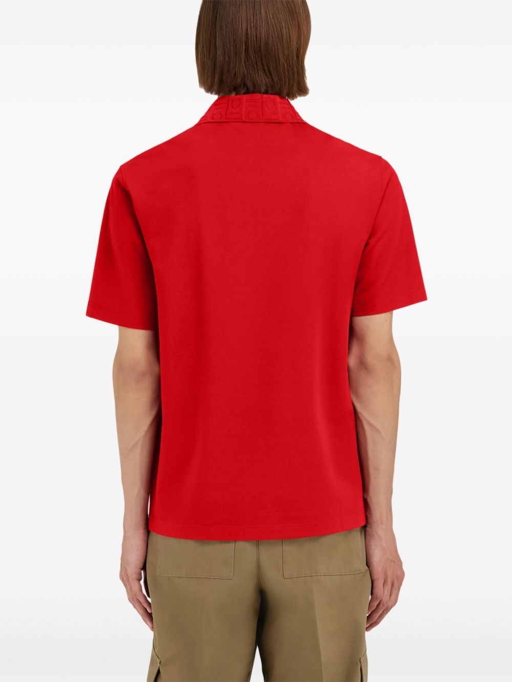 jacquard detailing polo shirt - 4