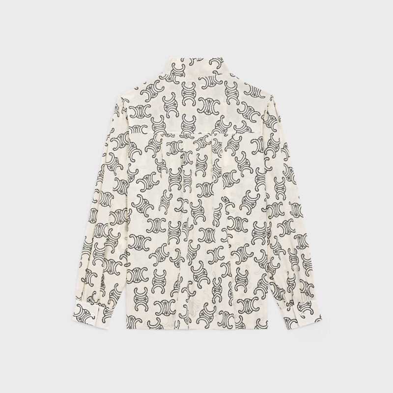 CELINE lavallière blouse in crêpe de chine outlook