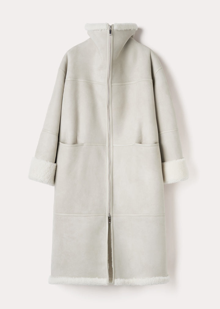 Signature shearling coat macadamia - 1