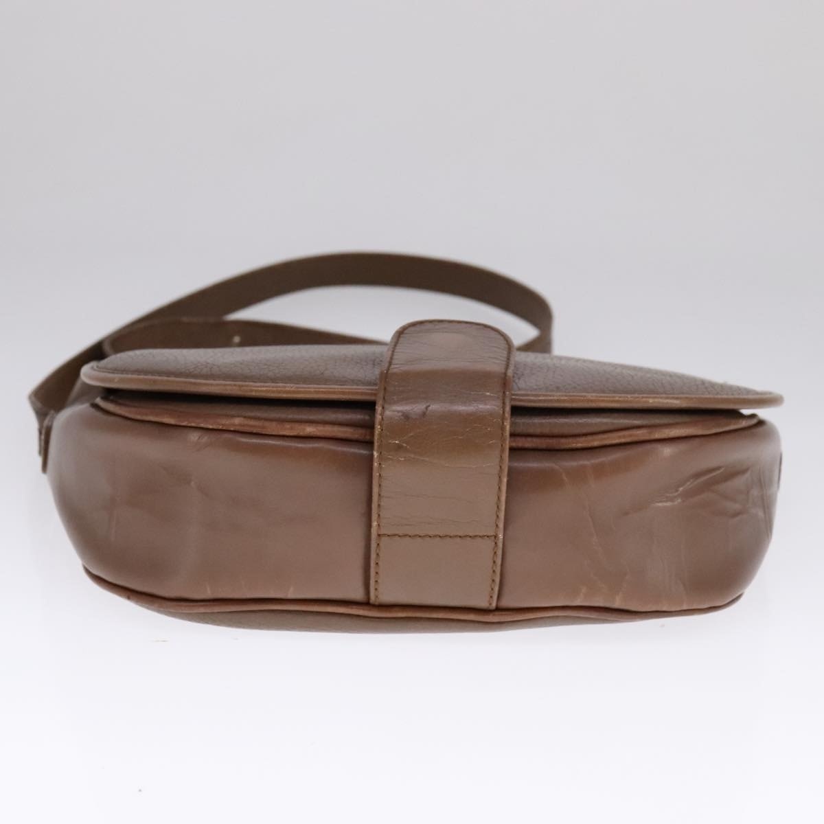 Burberry Shoulder Bag Leather Brown Silver - 5