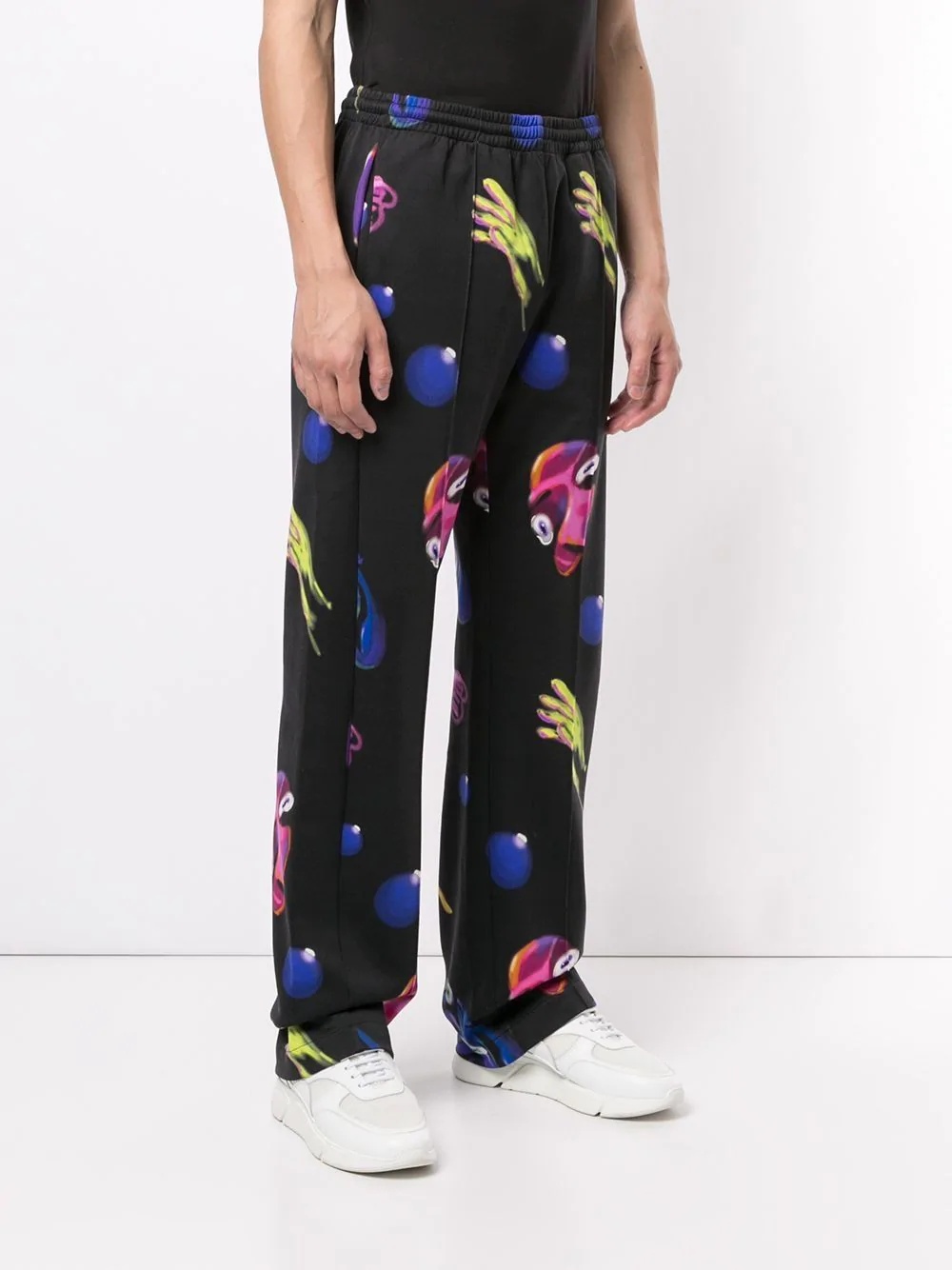 Crazy Faces print track pants - 3