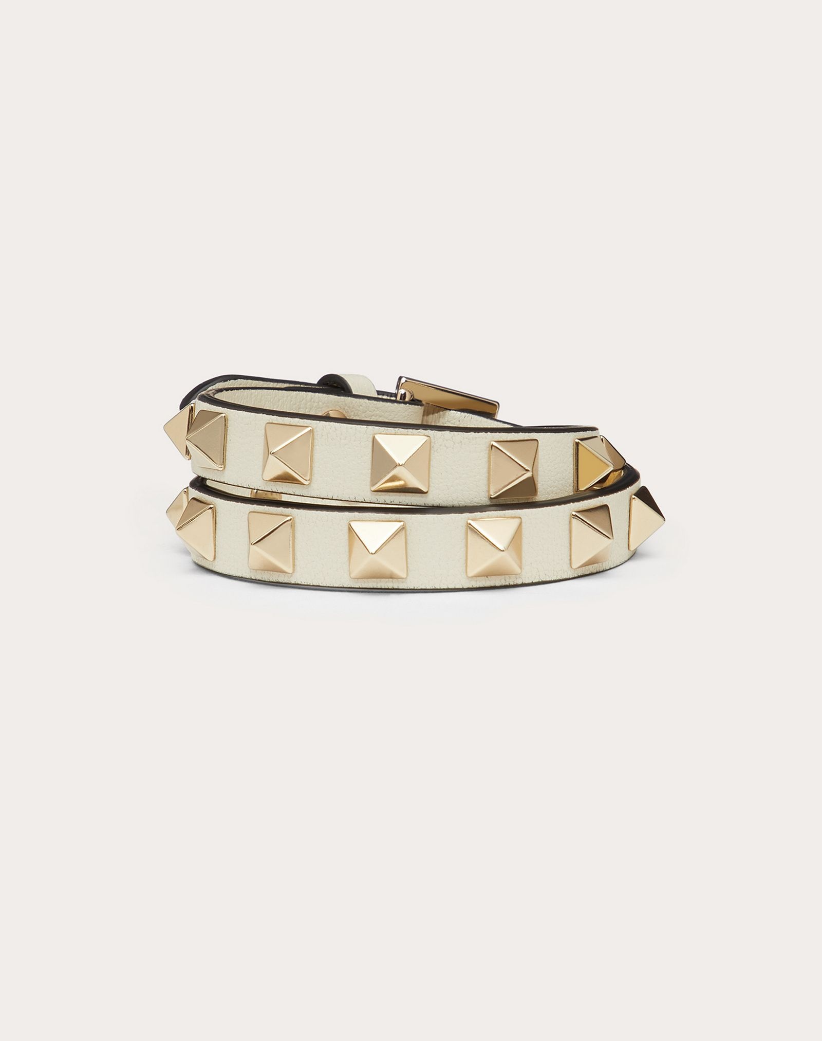 ROCKSTUD CALFSKIN DOUBLE-STRAP BRACELET - 1