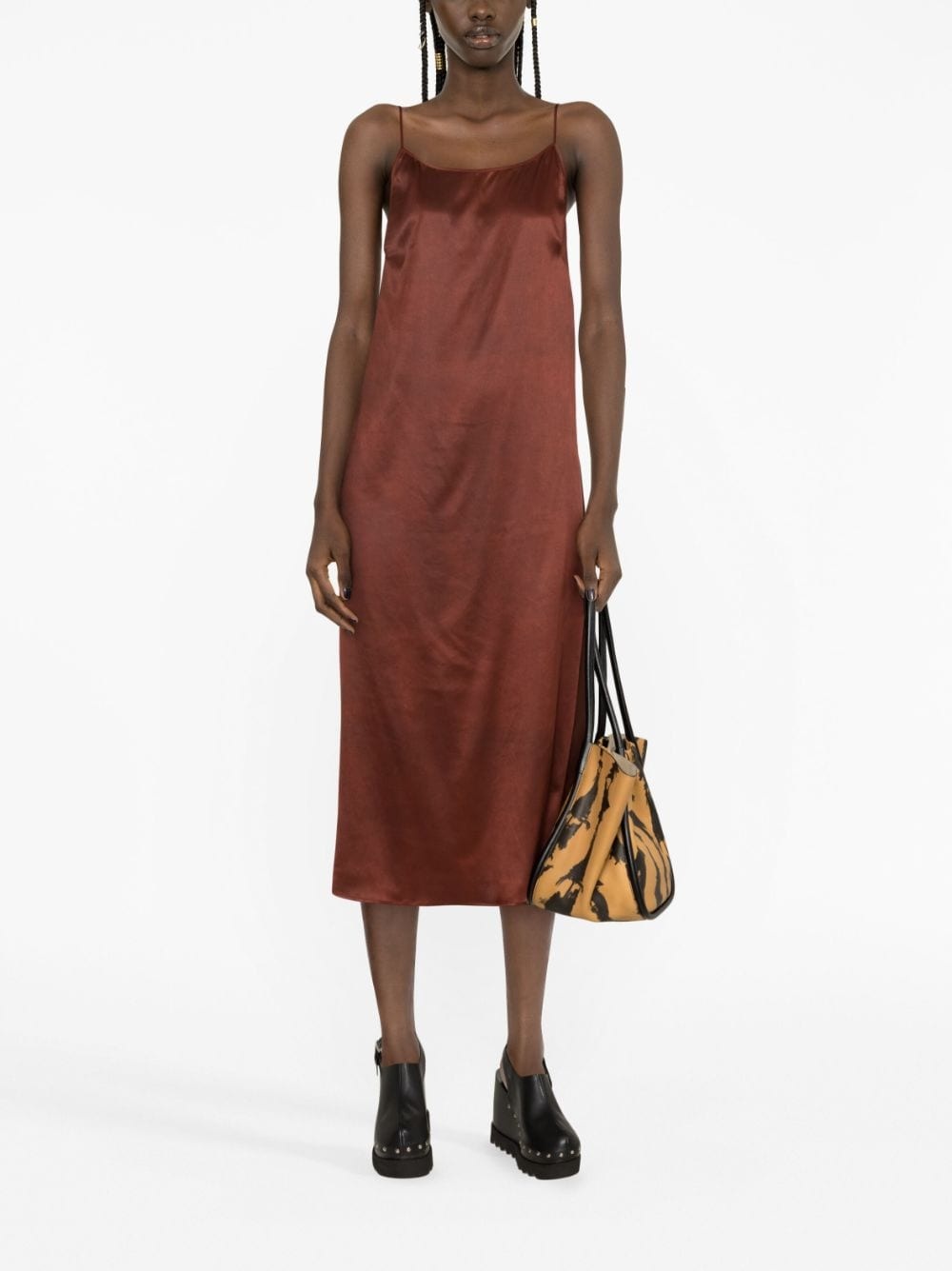 slip-on silk midi dress - 2