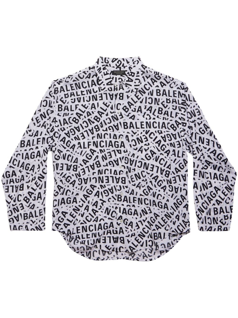 oversized logo-print cotton shirt - 1