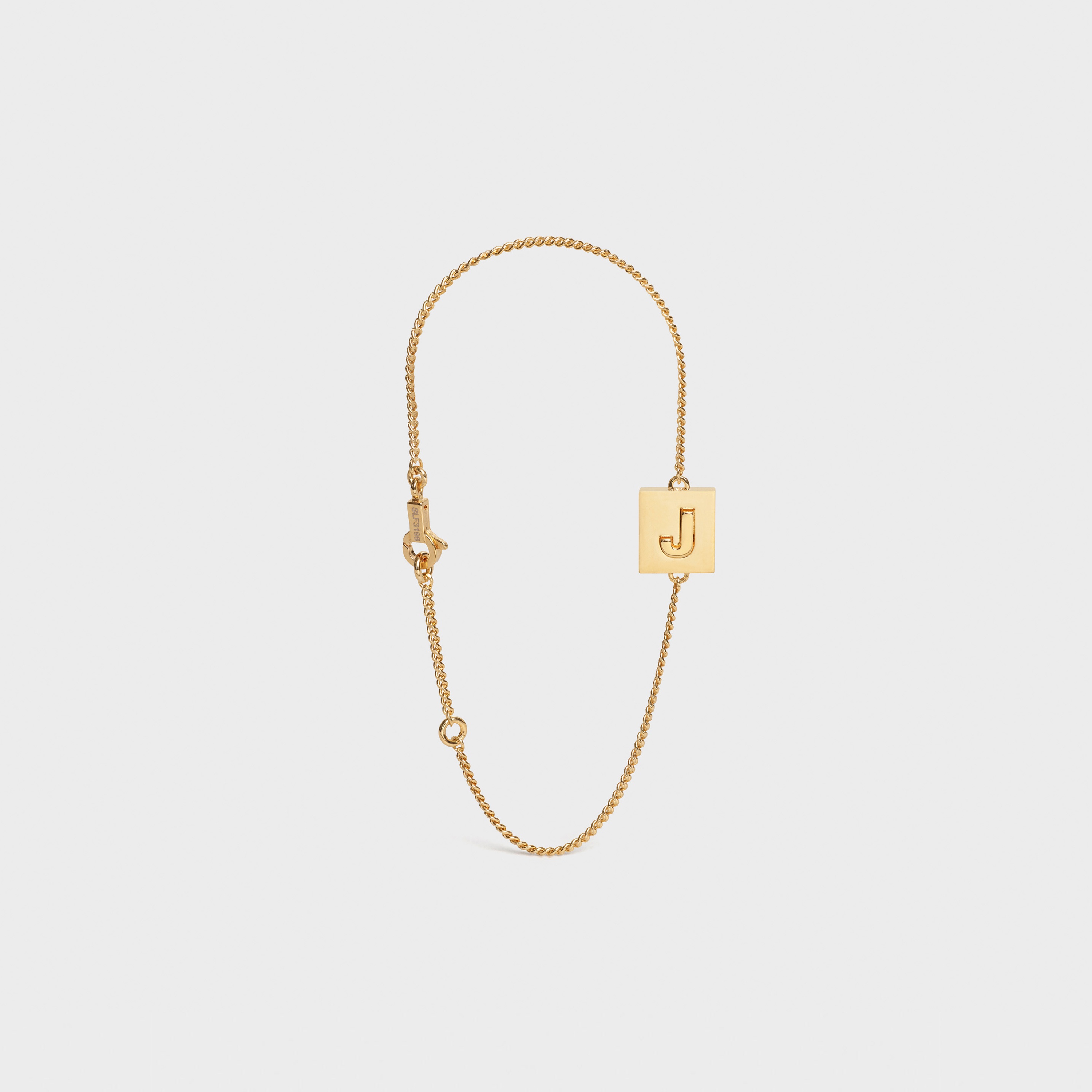 Alphabet J Bracelet in Brass - 2