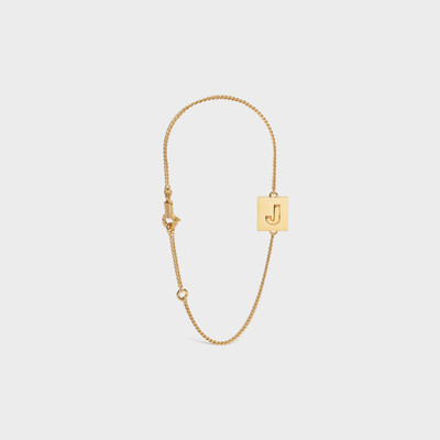 CELINE Alphabet J Bracelet in Brass outlook