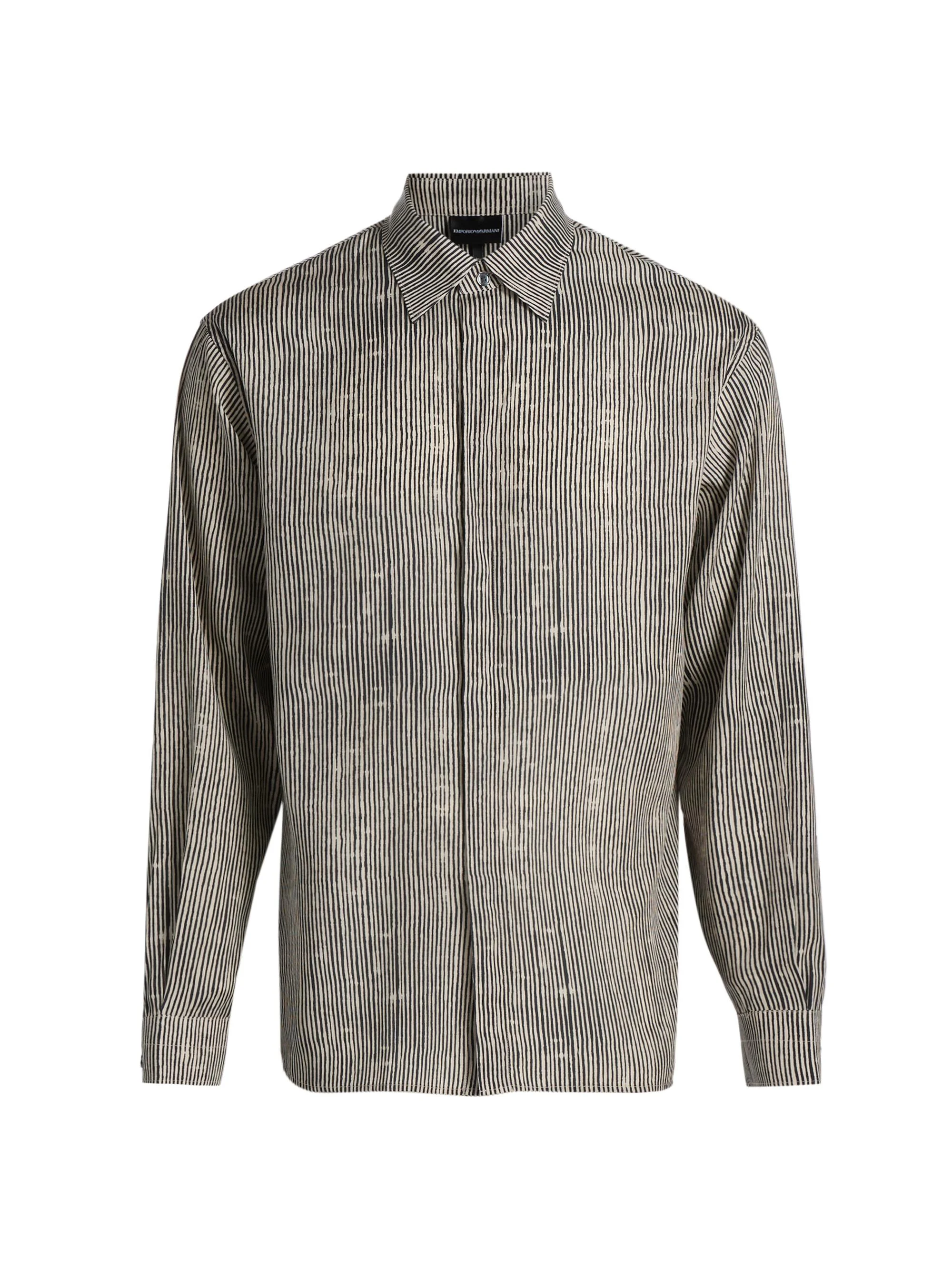 Men's Irregular Stripe Sport Shirt - Fancy Irregular Line - 1