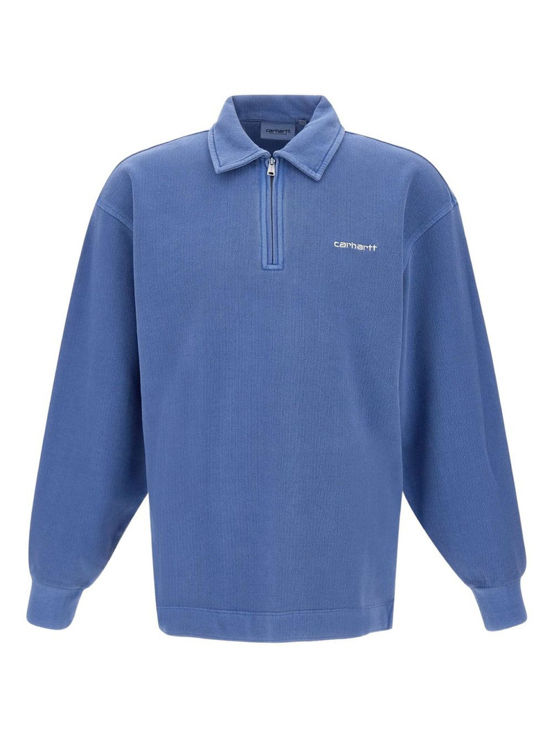 half-zip cotton polo shirt 1