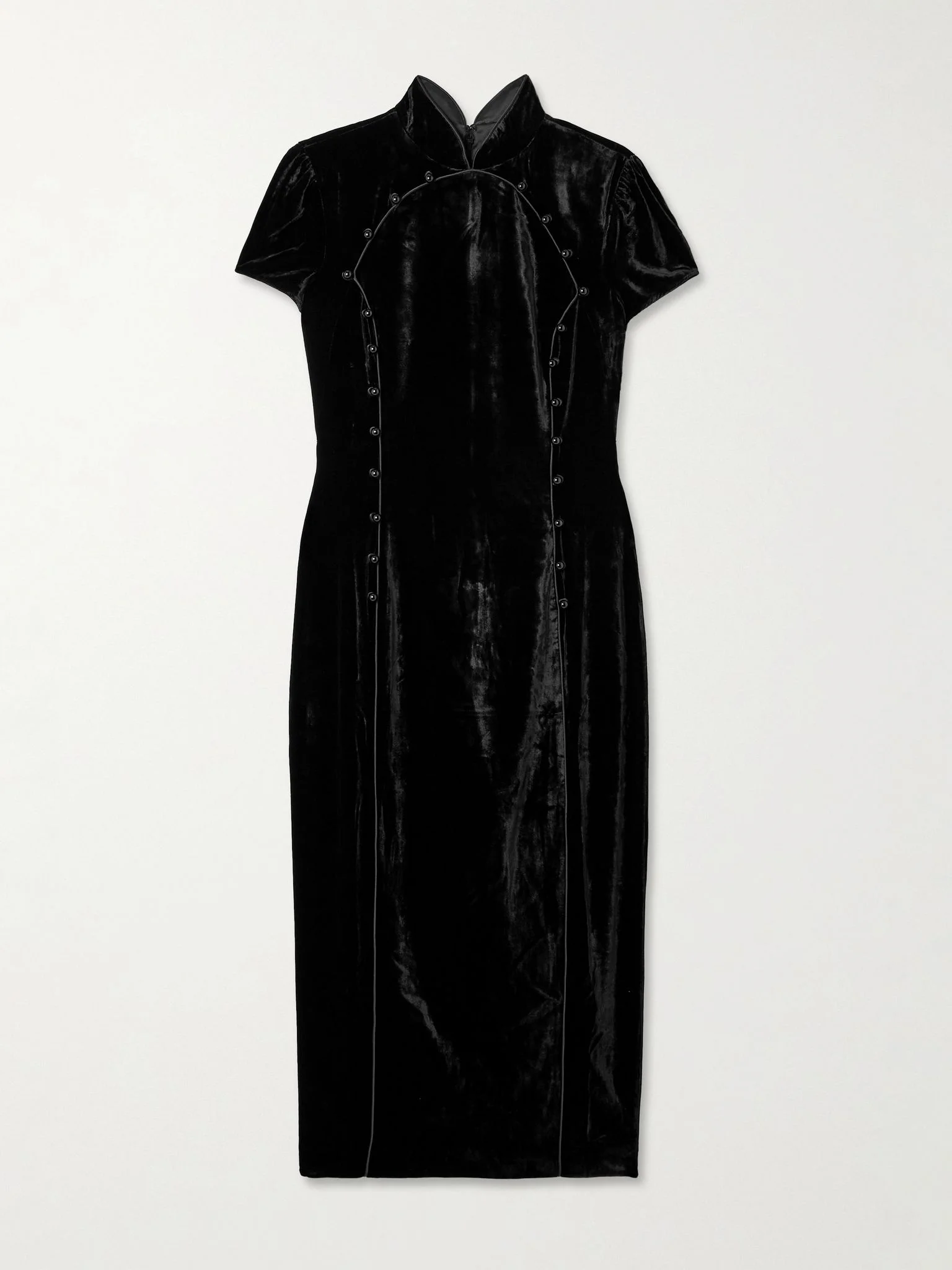 Taro-C velvet midi dress Black - 1