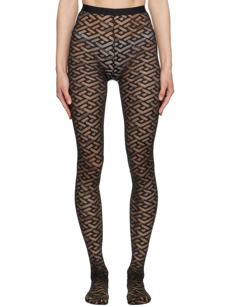 Black 'La Greca' Tights 1