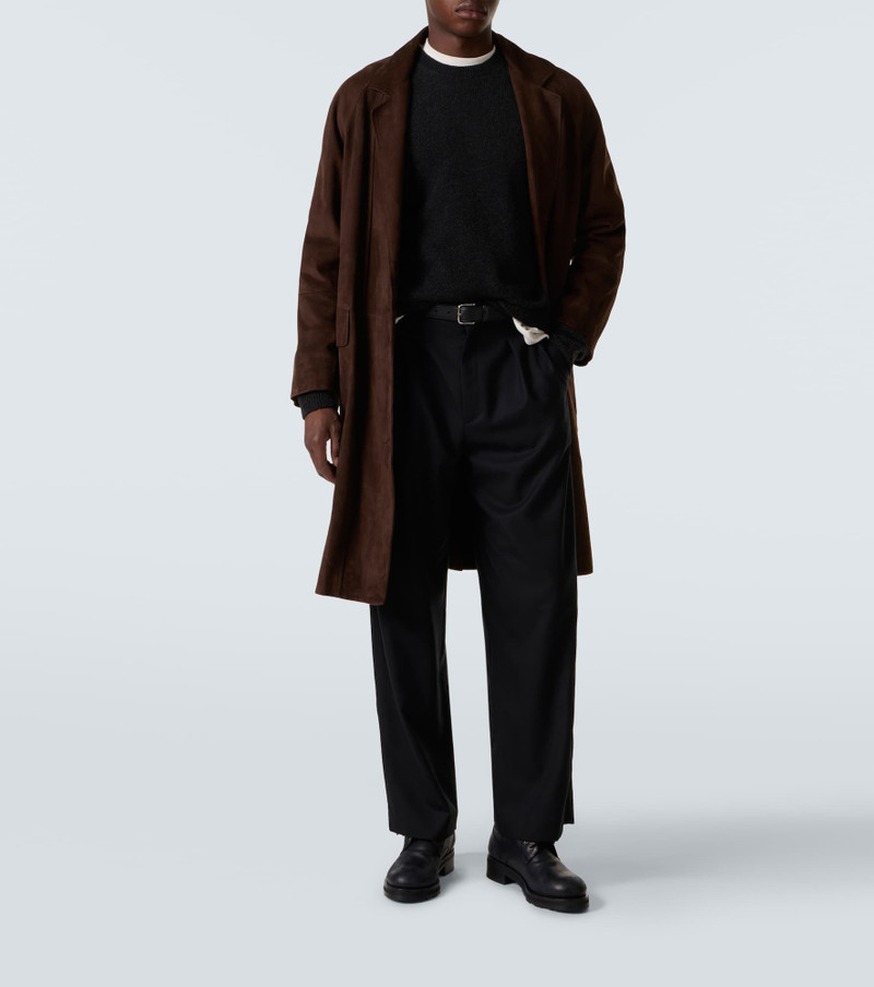 The Row Hanto suede coat outlook