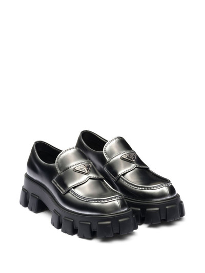 Prada Monolith nuanced leather loafers outlook