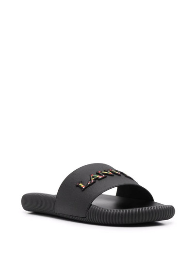 Lanvin embroidered-logo slides outlook