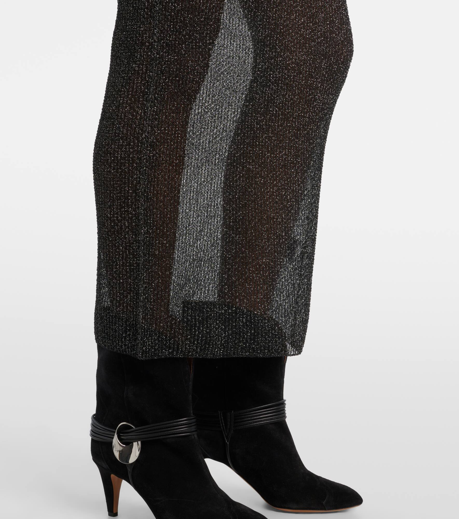 Fanelie knitted lamé maxi dress - 5
