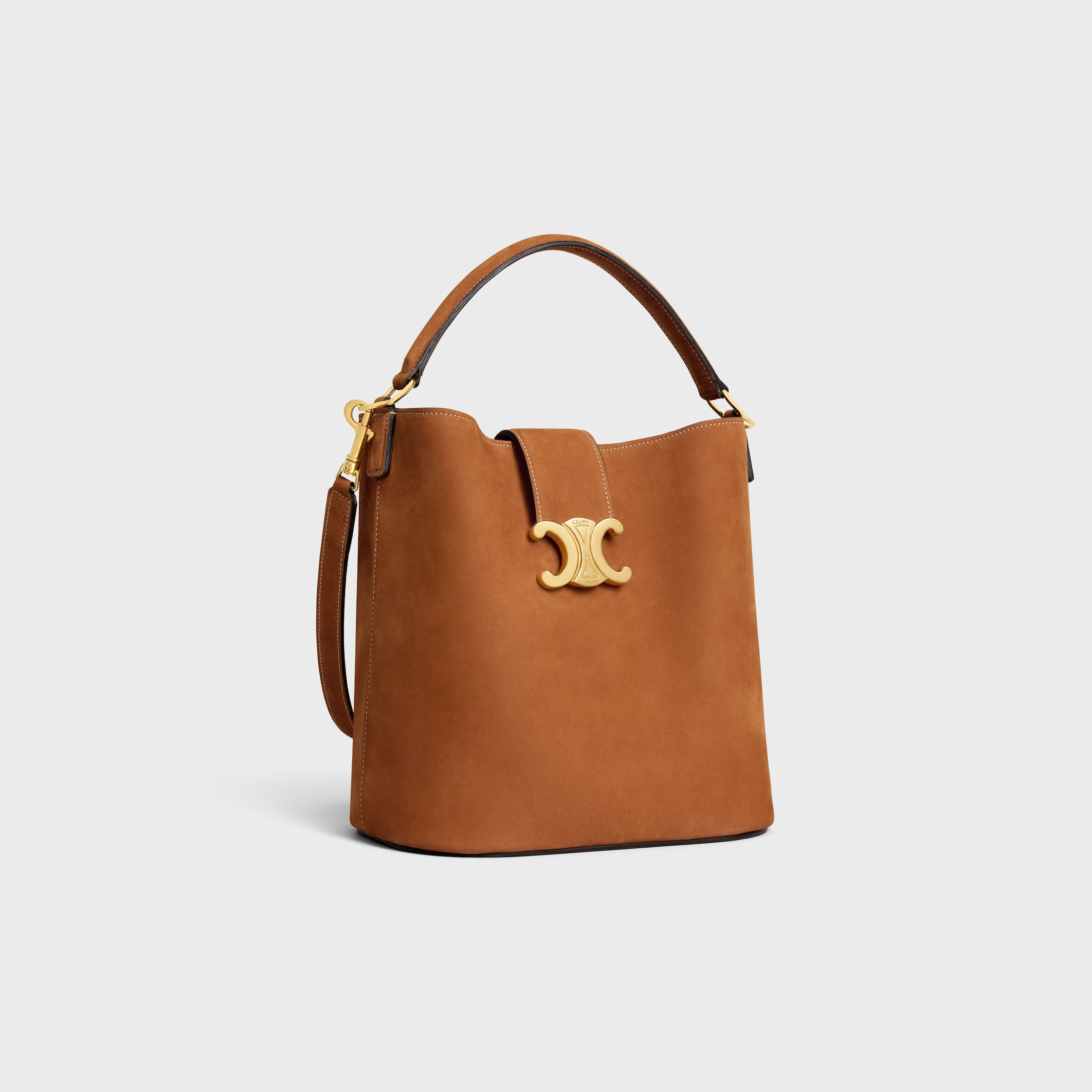 MEDIUM BUCKET LOUISE IN NUBUCK CALFSKIN - 2