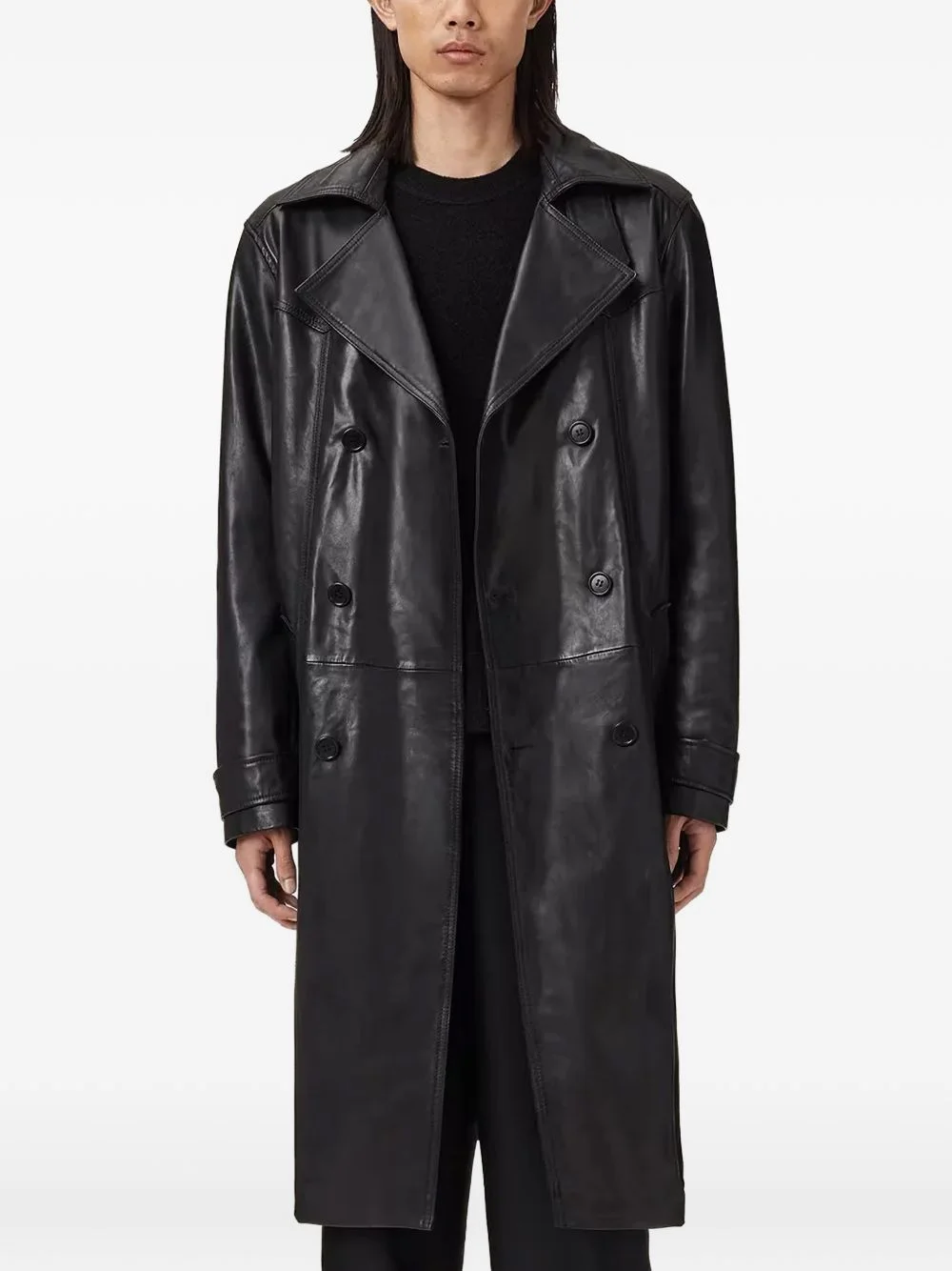 Kellett leather trench coat - 1