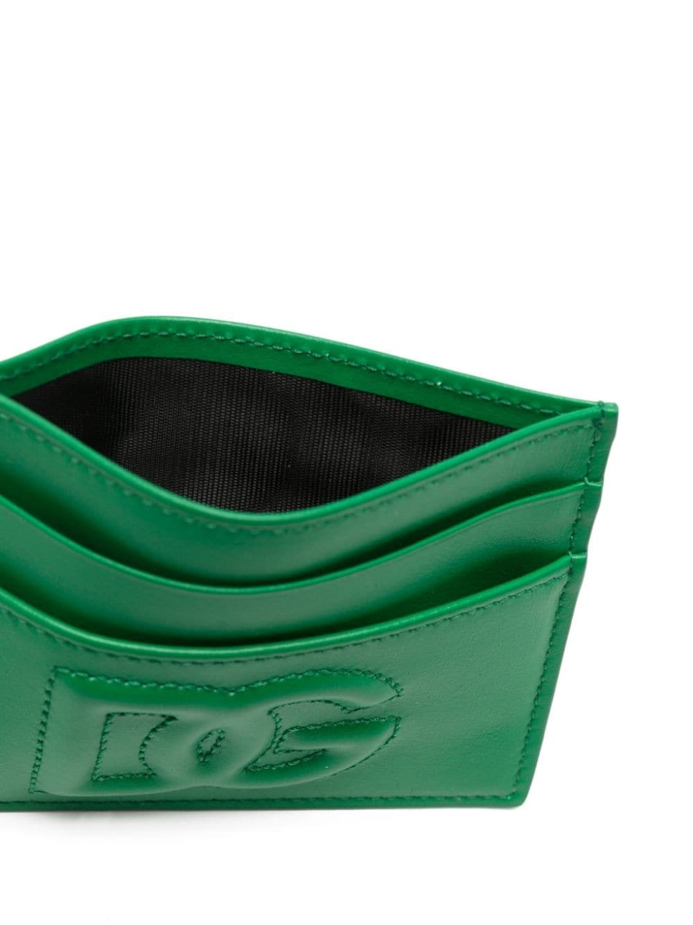 logo-embossed leather cardholder - 3