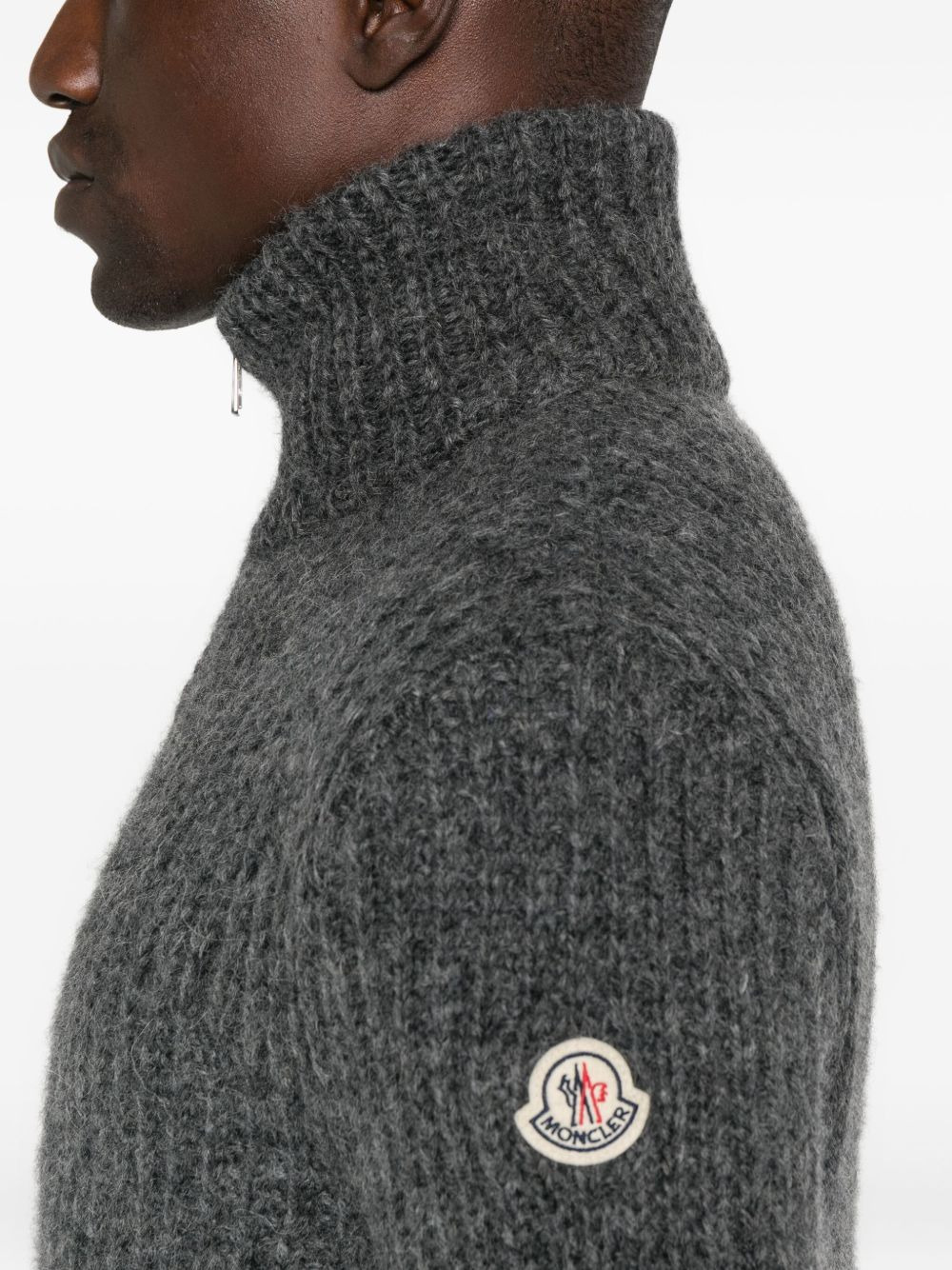 ribbed zip-up cardigan - 5