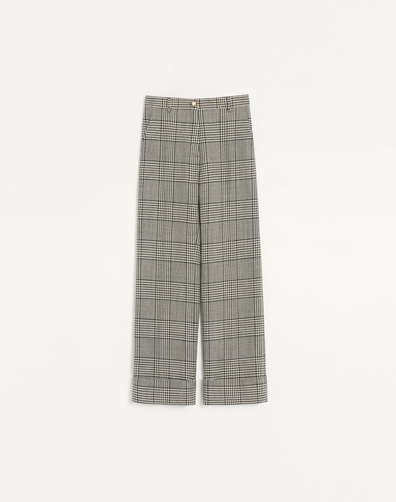 HOUNDSTOOTH WOOL PANTS 1