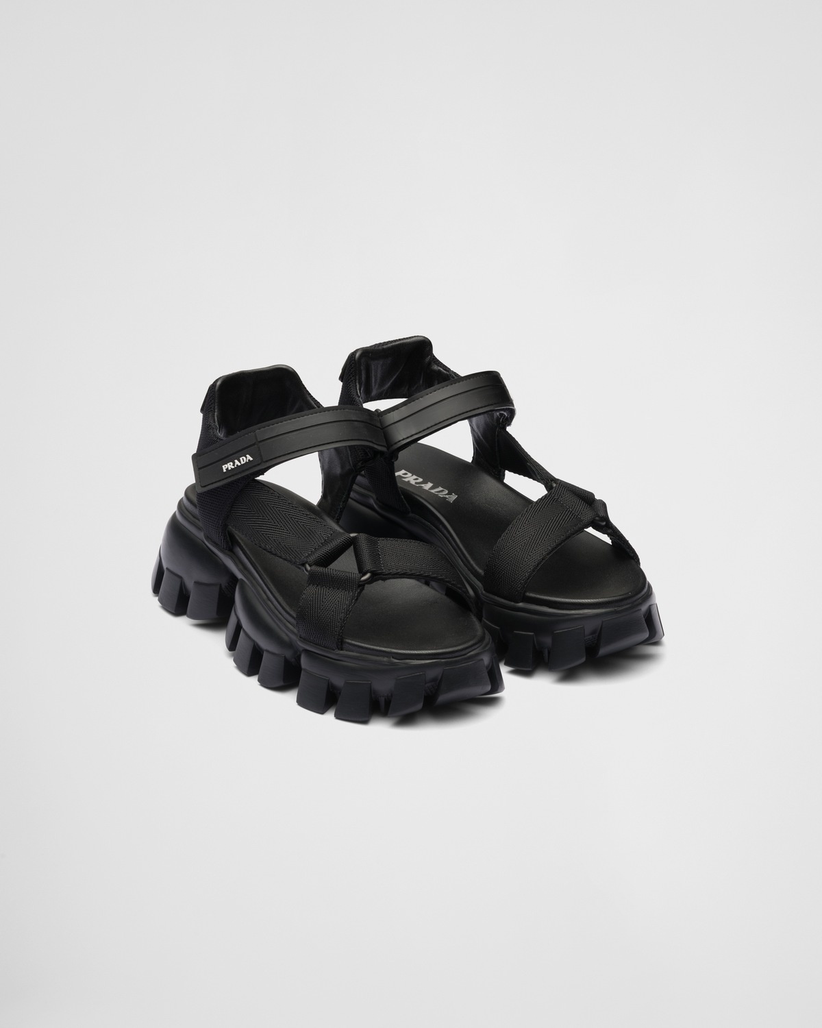 Sporty woven nylon tape sandals - 2