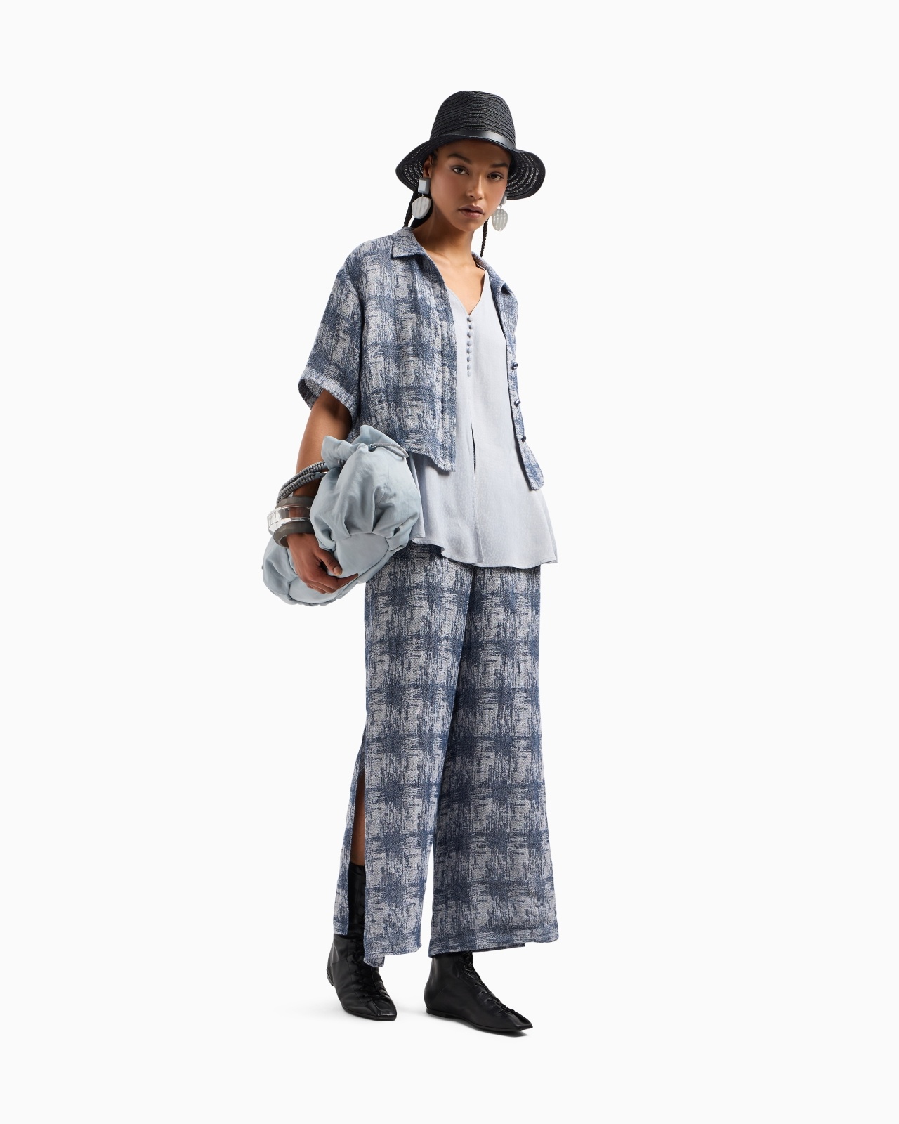 CHECK LINEN GAUZE SHIRT - 2