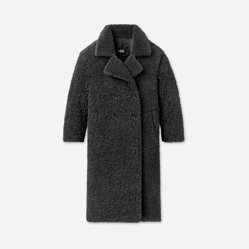 ® Women's Gertrude Long Teddy Coat II in Ink - 1