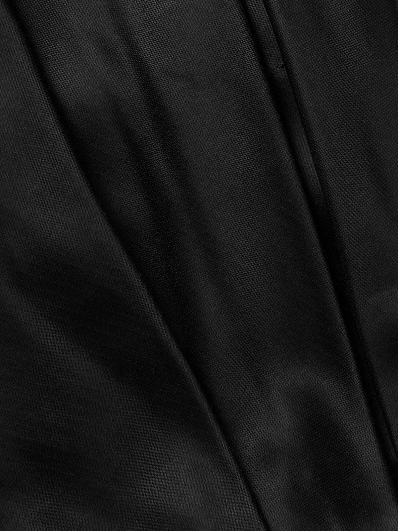 Lenro pleated satin-trimmed grain de poudre straight-leg pants 5