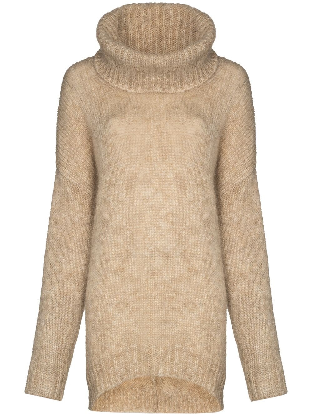 roll neck knitted jumper - 1