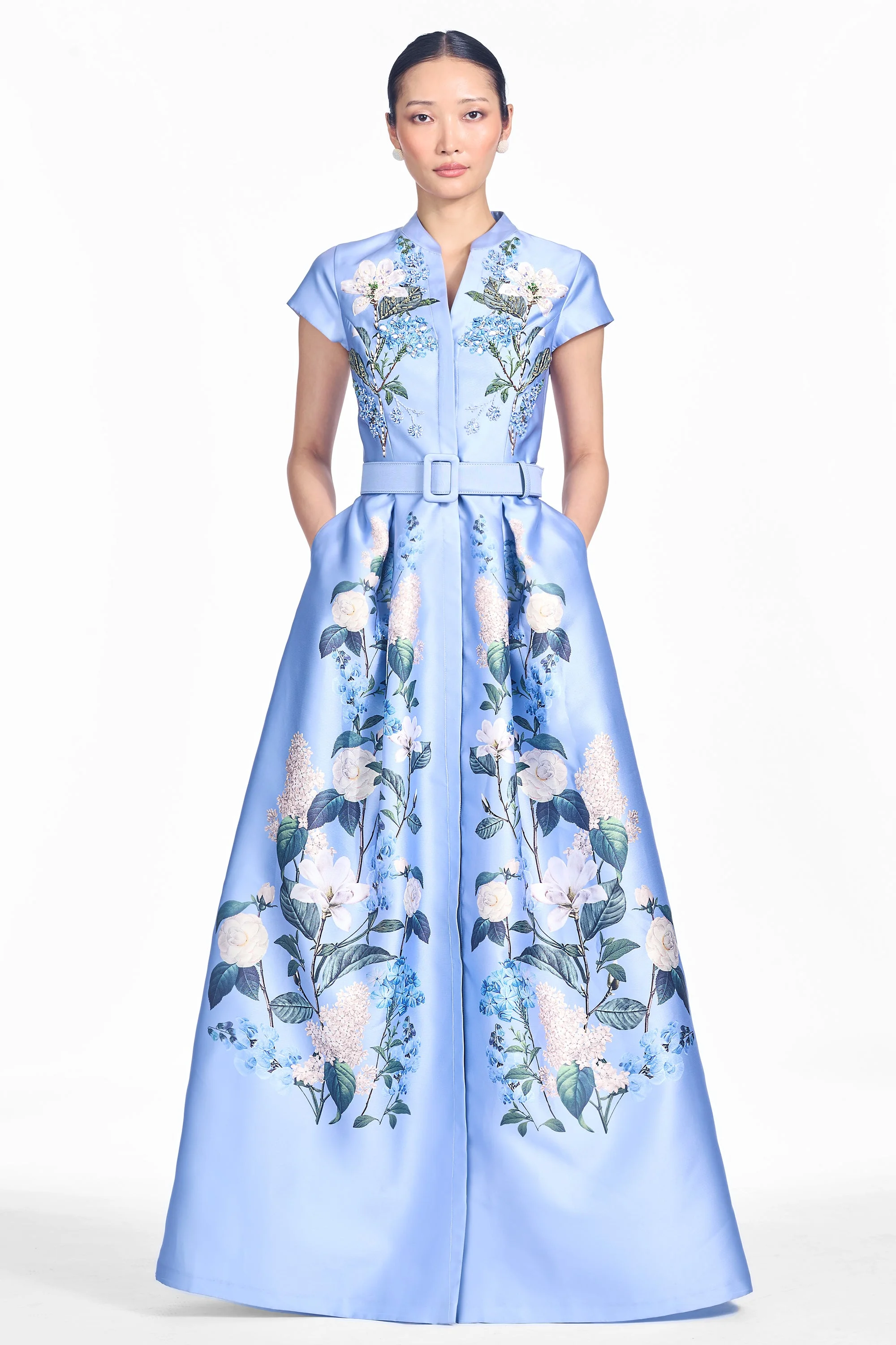 EMBELLISHED MARTA GOWN - OPAL FRESCO - 1