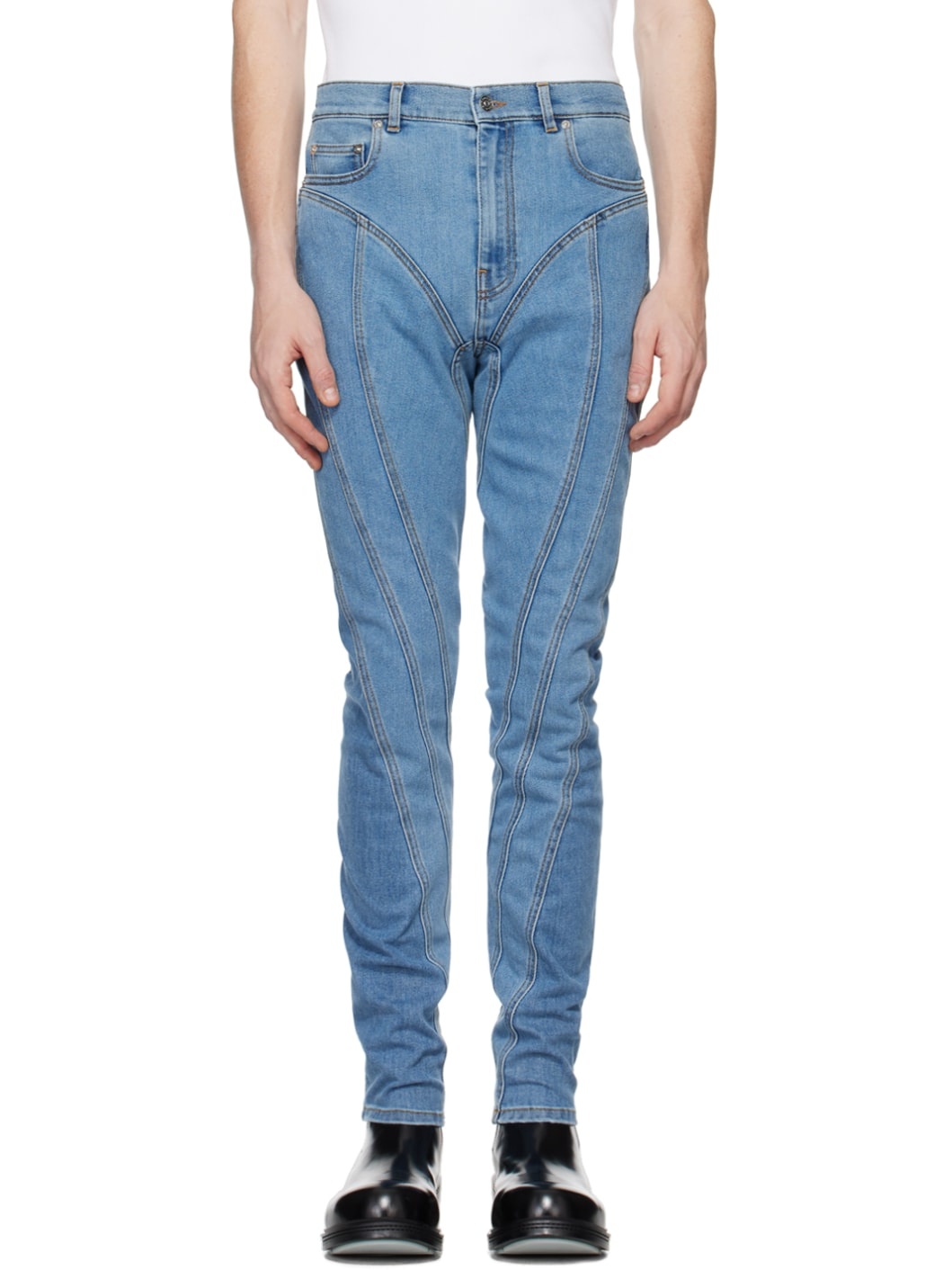 Blue Spiral Jeans - 1