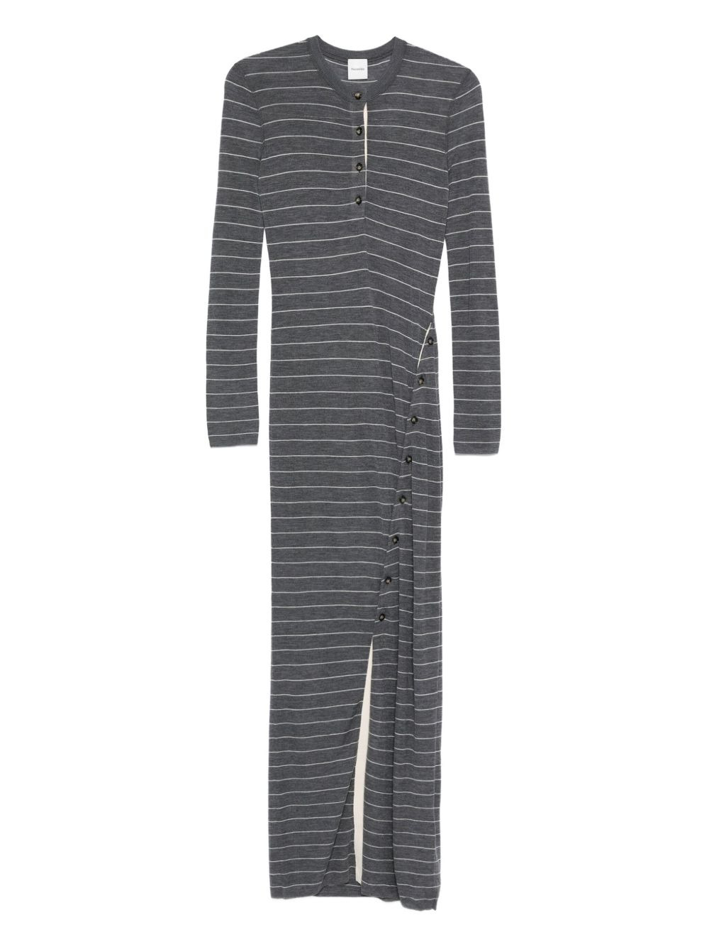 Dakoa striped button-front maxi dress - 1