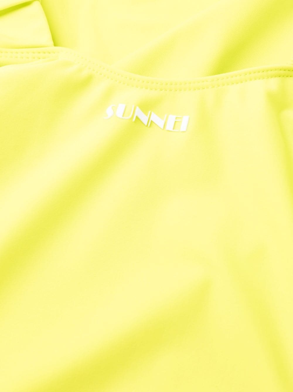 logo-print ruched swimsuit - 3