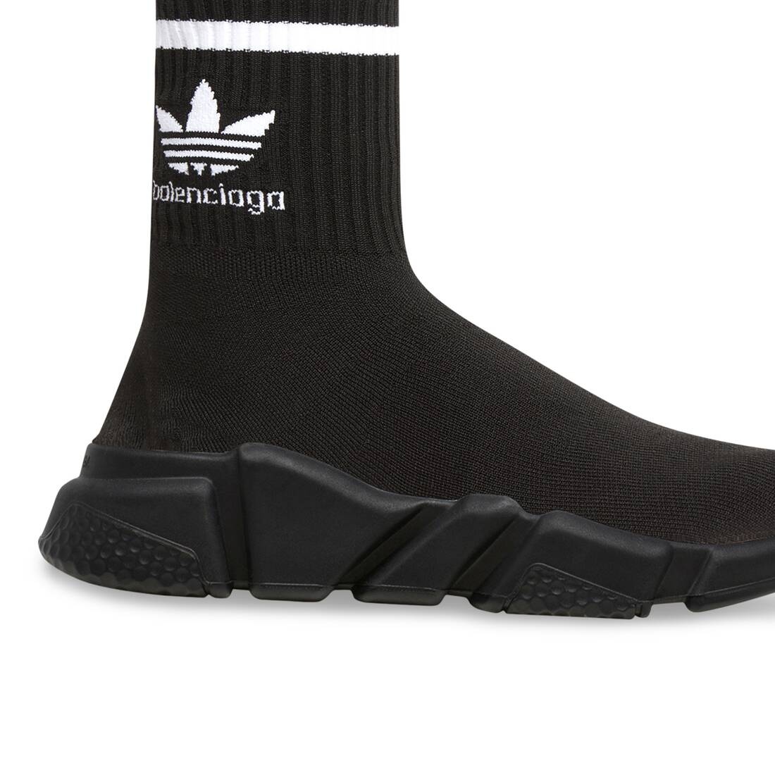 Men's Balenciaga / Adidas Speed Sneaker in Black - 7