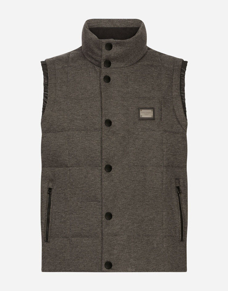Jersey vest with branded tag 1