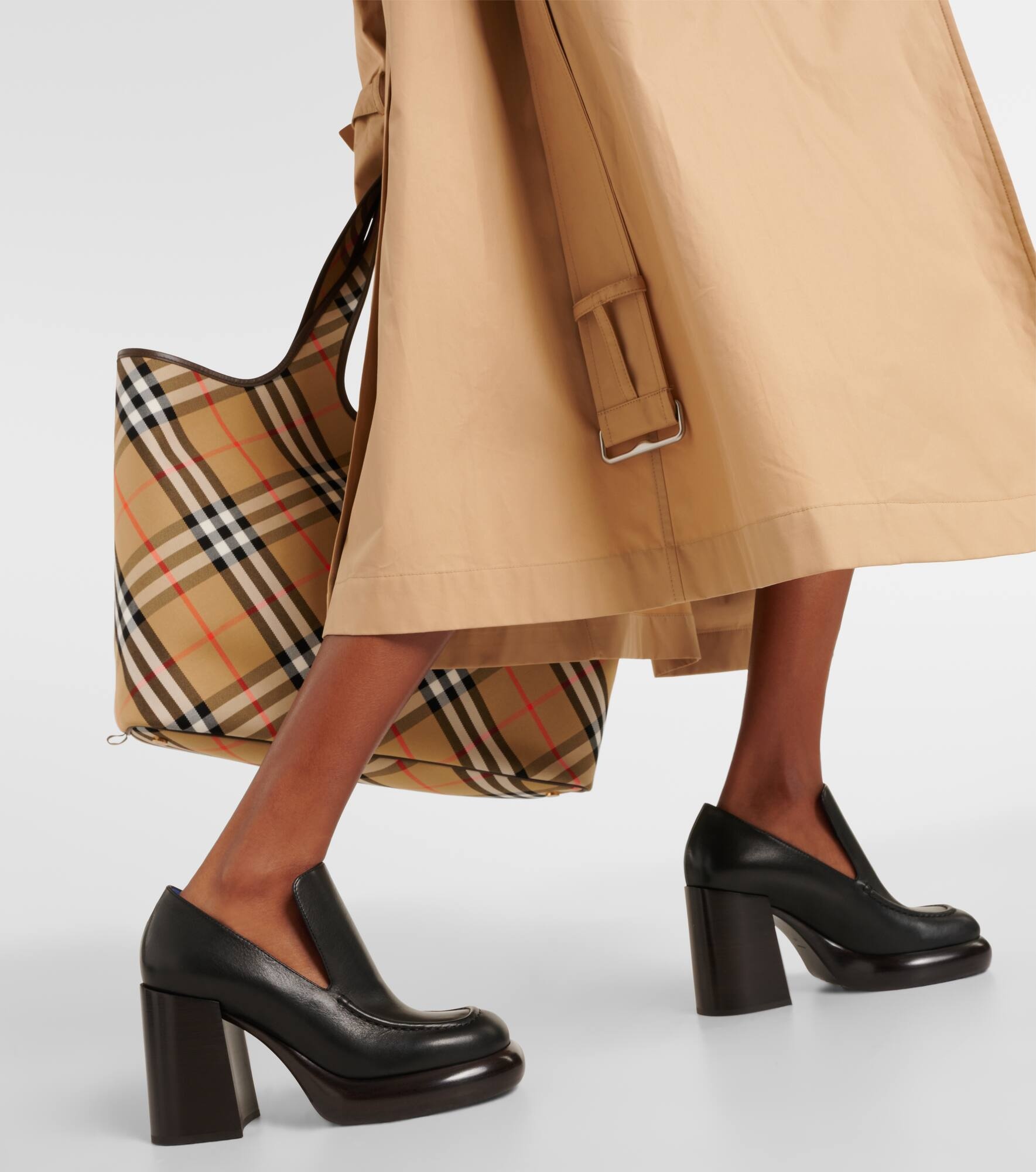 Leather loafer pumps - 7