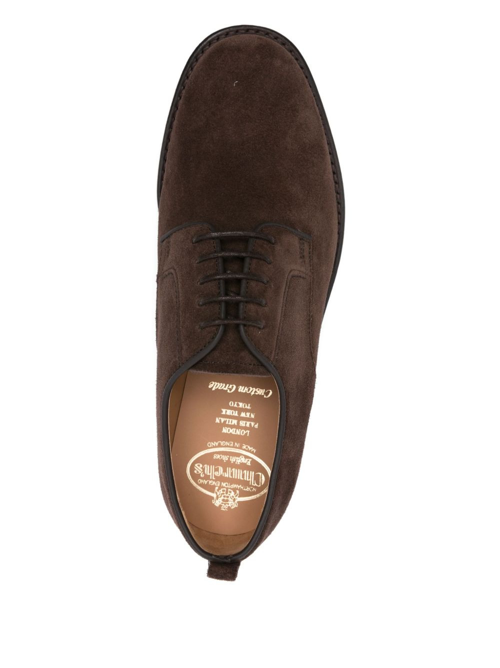 suede derby lace-up shoes - 4
